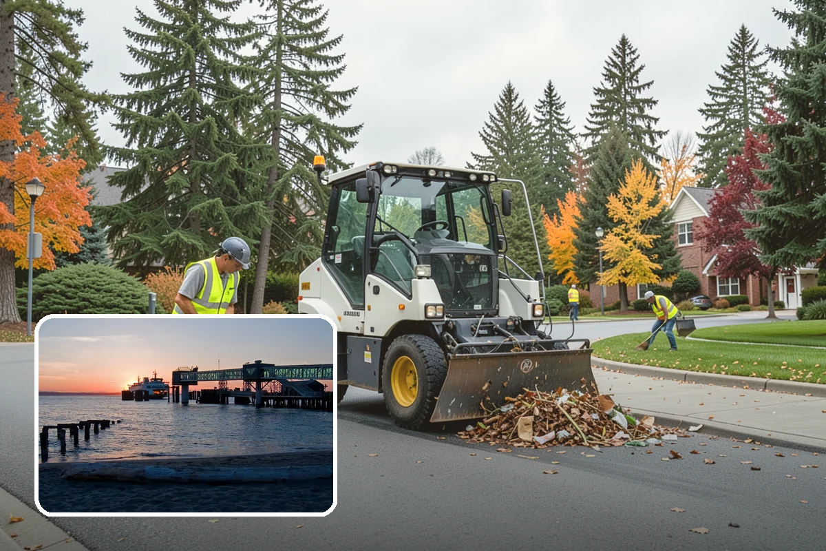 Guardrail Vegetation Clearing in Edmonds, Snohomish County, WA - Extends guardrail life by keeping post and rail zones dry