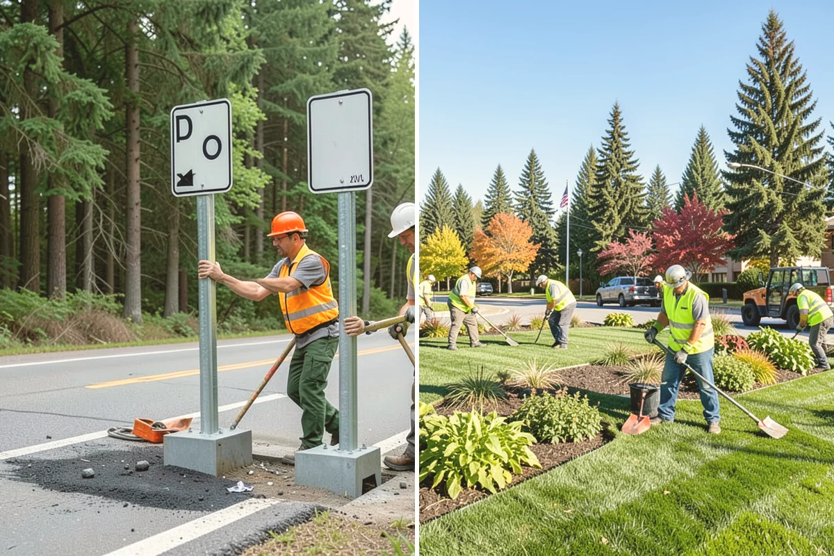 Guardrail Vegetation Clearing in Edmonds, Snohomish County, WA - Identify guardrail runs and note hardware and terminal locations