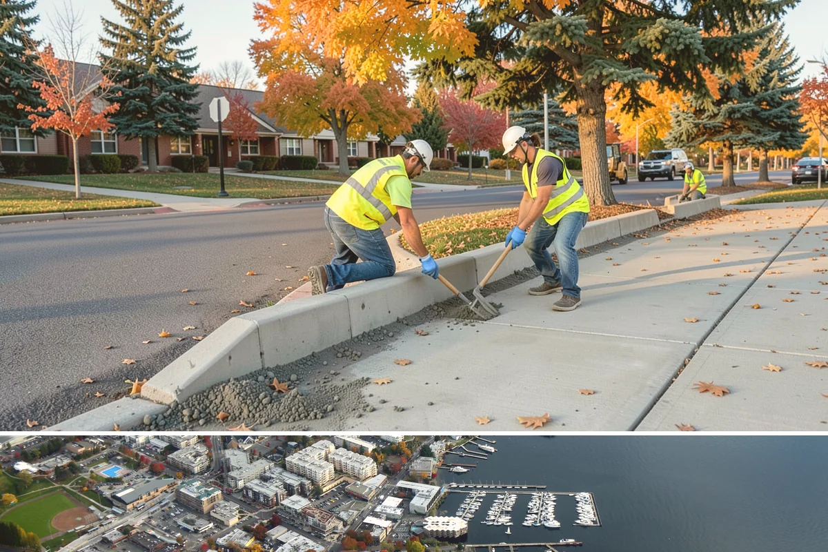 Guardrail Vegetation Clearing in Kirkland, King County, WA - Behind-rail clearing is scheduled through the growing season and paired with a fall pass so guardrail is inspectable and...