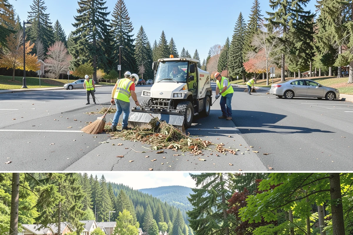 Guardrail Vegetation Clearing in Lake Forest Park, King County, WA - Behind-rail clearing is scheduled through the growing season and paired with a fall pass so guardrail is inspectable and...