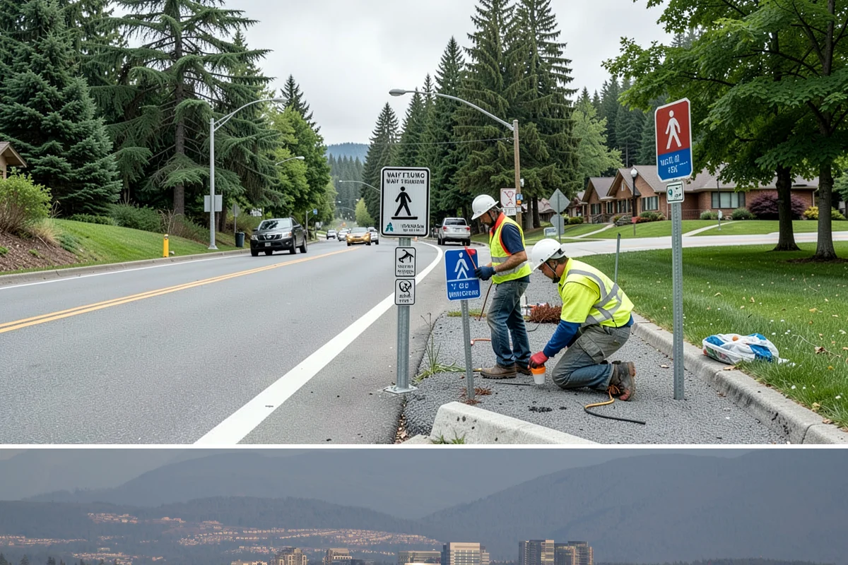 Guardrail Vegetation Clearing in Medina, King County, WA - Behind-rail clearing is scheduled through the growing season and paired with a fall pass so guardrail is inspectable and...