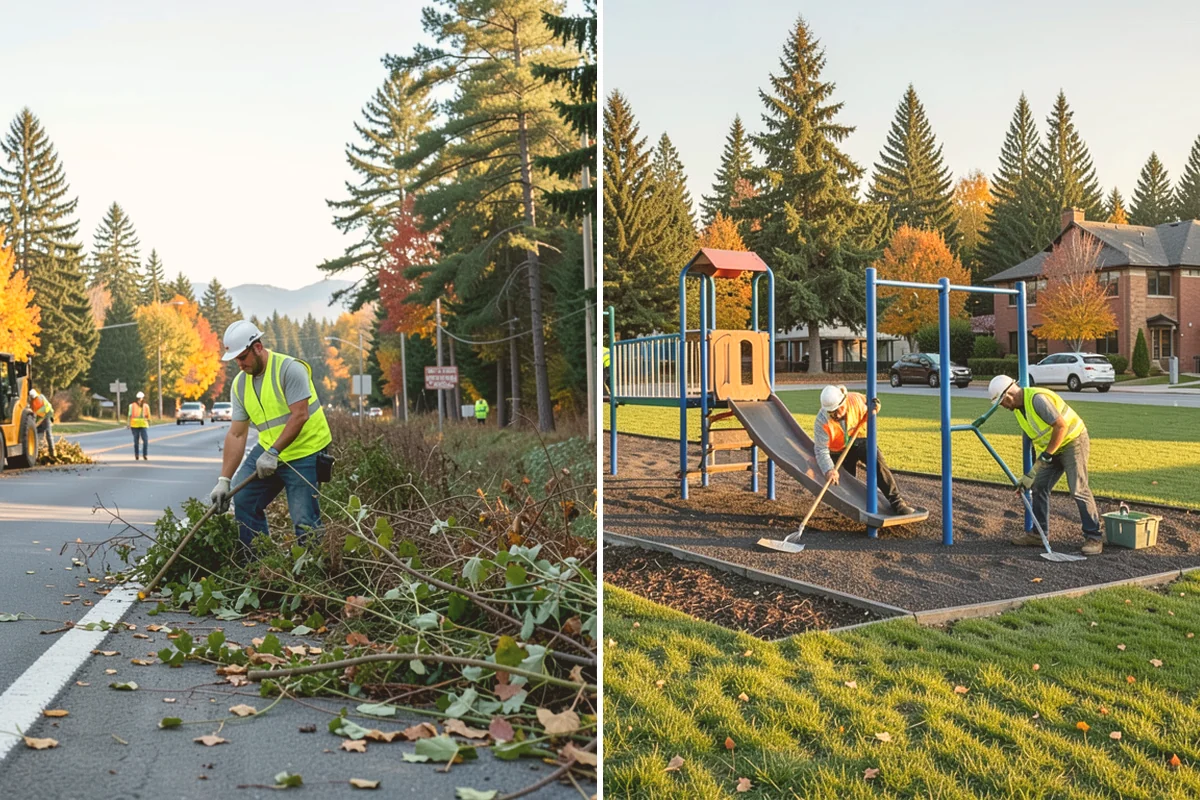 Guardrail Vegetation Clearing in Milton, King County, WA - Identify guardrail runs and note hardware and terminal locations