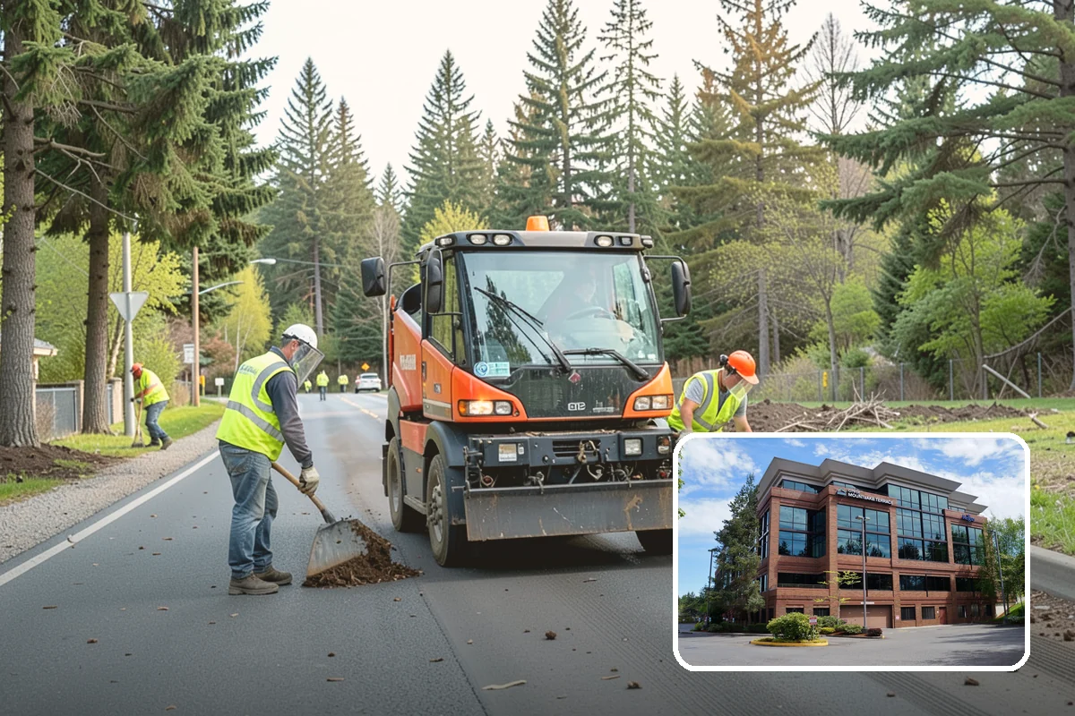 Guardrail Vegetation Clearing in Mountlake Terrace, Snohomish County, WA - Extends guardrail life by keeping post and rail zones dry