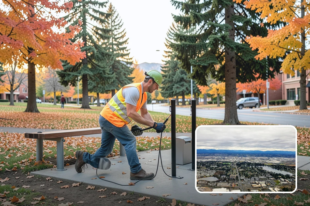 Guardrail Vegetation Clearing in SeaTac, King County, WA - Extends guardrail life by keeping post and rail zones dry