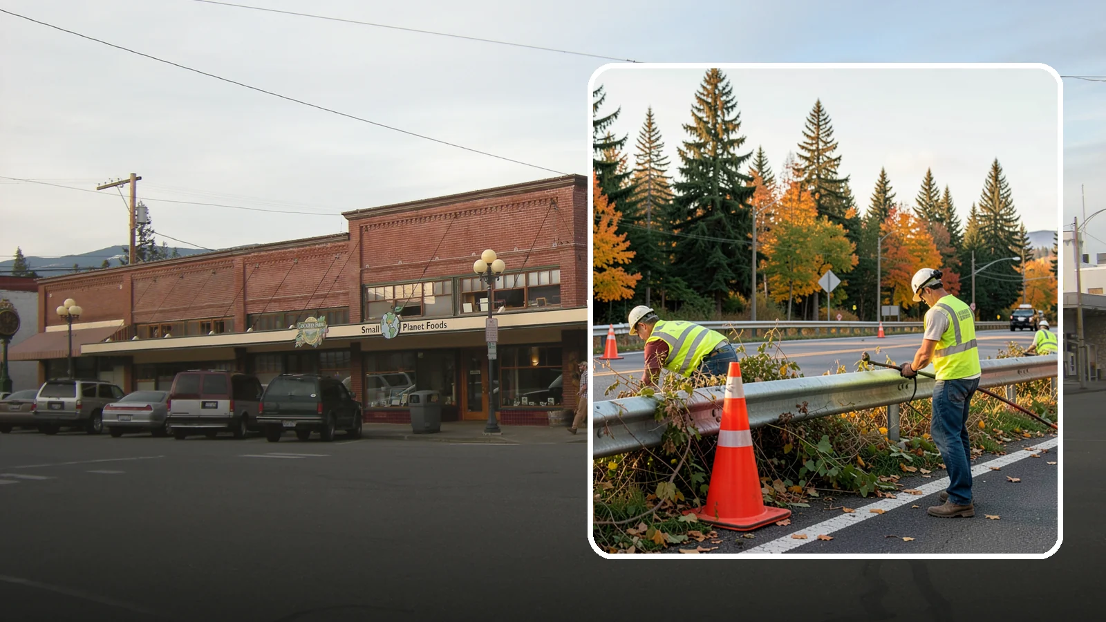Guardrail Vegetation Clearing in Sedro-Woolley, Skagit County, WA - Vegetation clearing behind and beneath guardrail that preserves barrier function and enables inspection access.