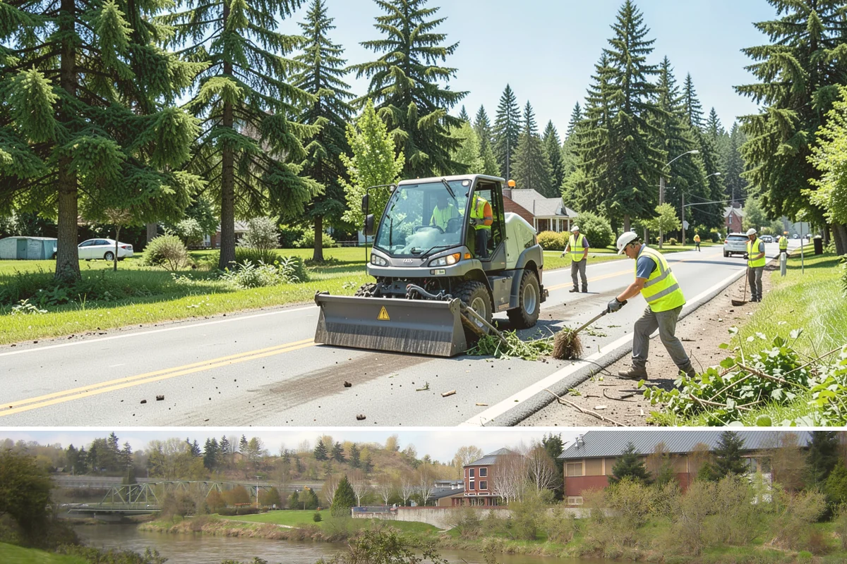 Guardrail Vegetation Clearing in Tukwila, King County, WA - Behind-rail clearing is scheduled through the growing season and paired with a fall pass so guardrail is inspectable and...