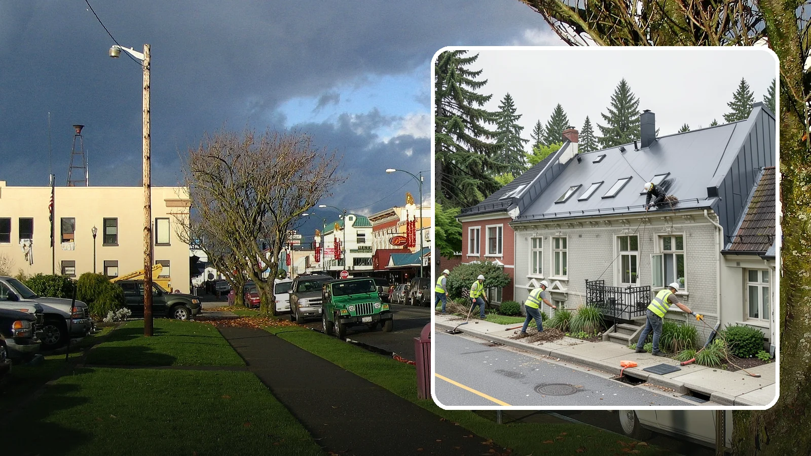 Gutter Cleaning in Arlington, Snohomish County, WA - Street gutter cleaning that removes accumulated debris to keep runoff moving to catch basins and inlets.