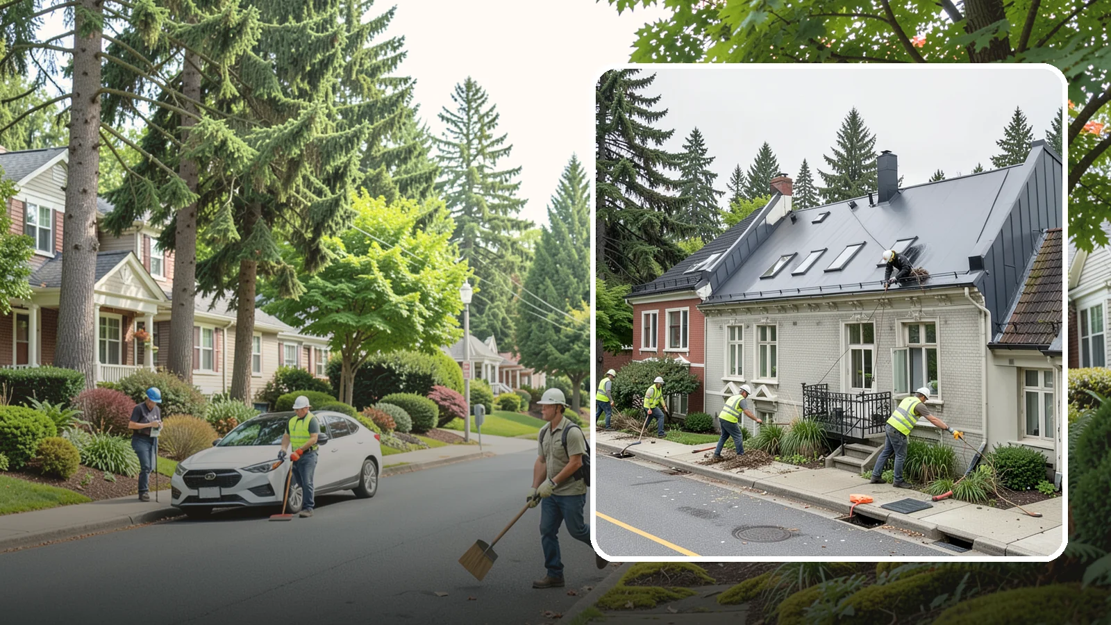 Gutter Cleaning in Beaux Arts Village, King County, WA - Street gutter cleaning that removes accumulated debris to keep runoff moving to catch basins and inlets.