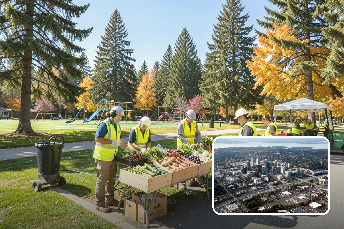 Gutter Cleaning in Bellevue, King County, WA - Keeps runoff flowing to inlets and prevents intersection flooding