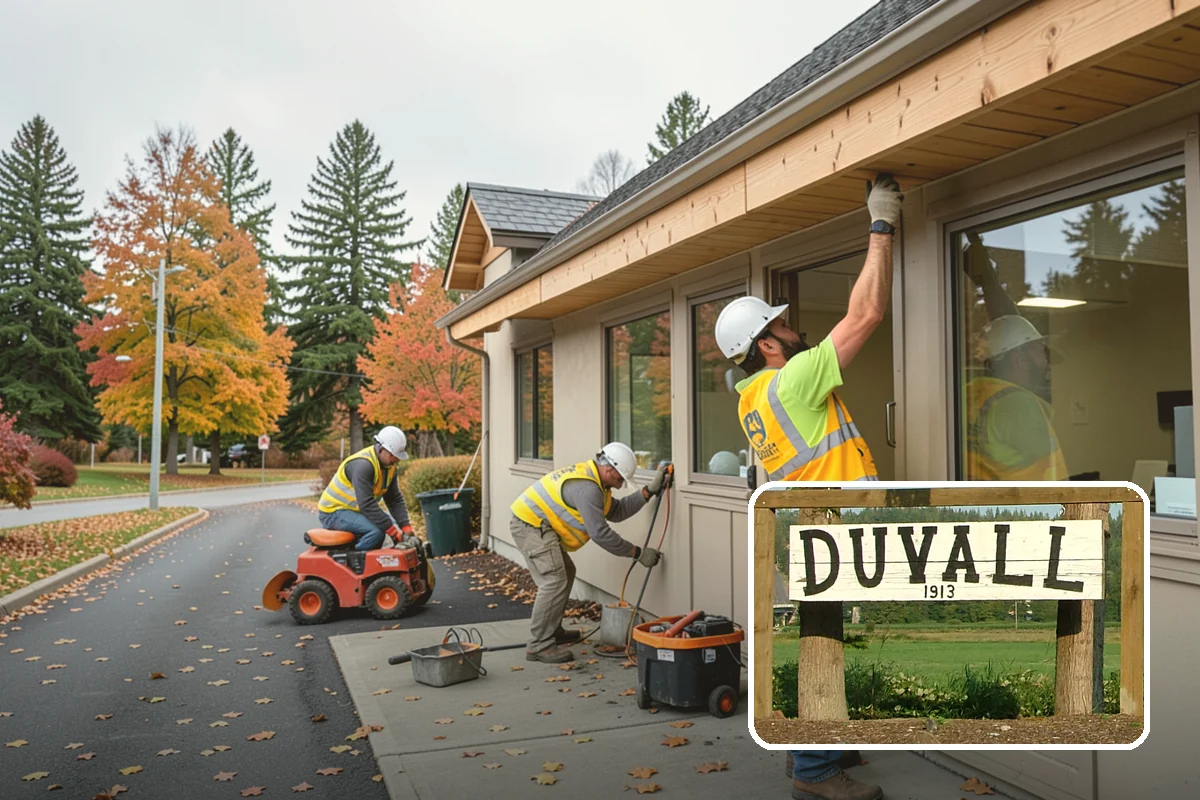 Gutter Cleaning in Duvall, King County, WA - Keeps runoff flowing to inlets and prevents intersection flooding