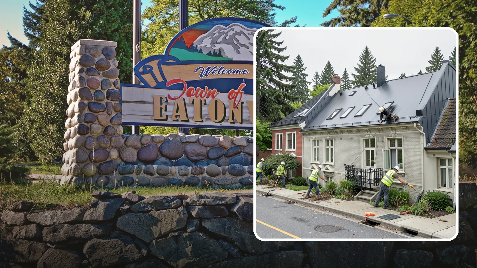 Gutter Cleaning in Eatonville, Pierce County, WA - Street gutter cleaning that removes accumulated debris to keep runoff moving to catch basins and inlets.