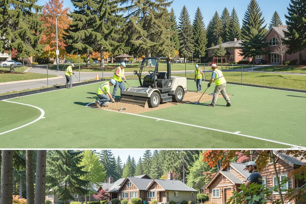 Gutter Cleaning in Edgewood, Pierce County, WA - Gutter cleaning demand peaks from October through December during Western Washington's heavy leaf drop and sustained rain, with...