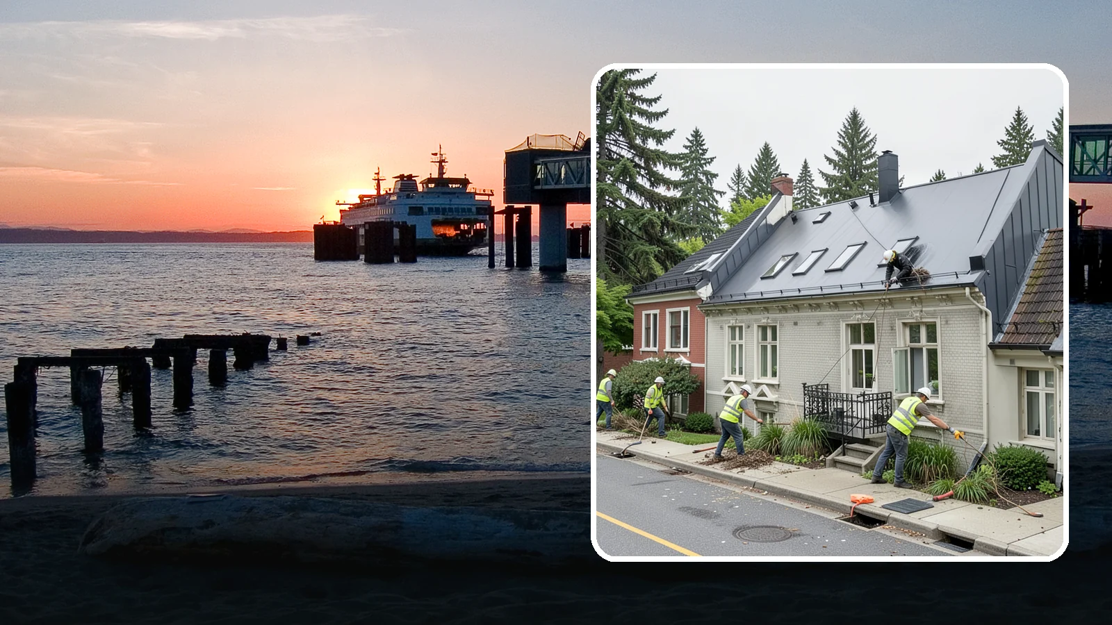 Gutter Cleaning in Edmonds, Snohomish County, WA - Street gutter cleaning that removes accumulated debris to keep runoff moving to catch basins and inlets.