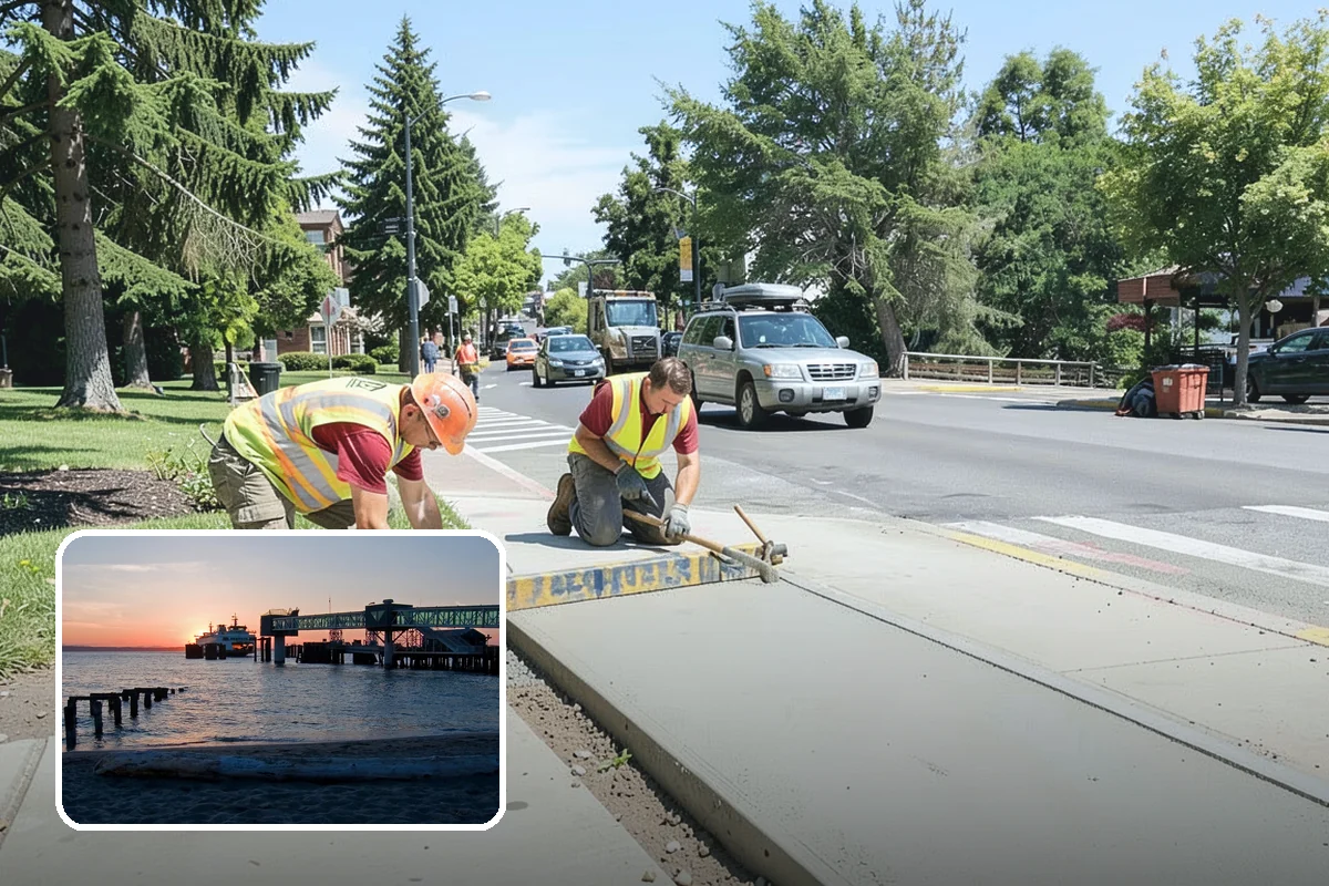 Gutter Cleaning in Edmonds, Snohomish County, WA - Keeps runoff flowing to inlets and prevents intersection flooding