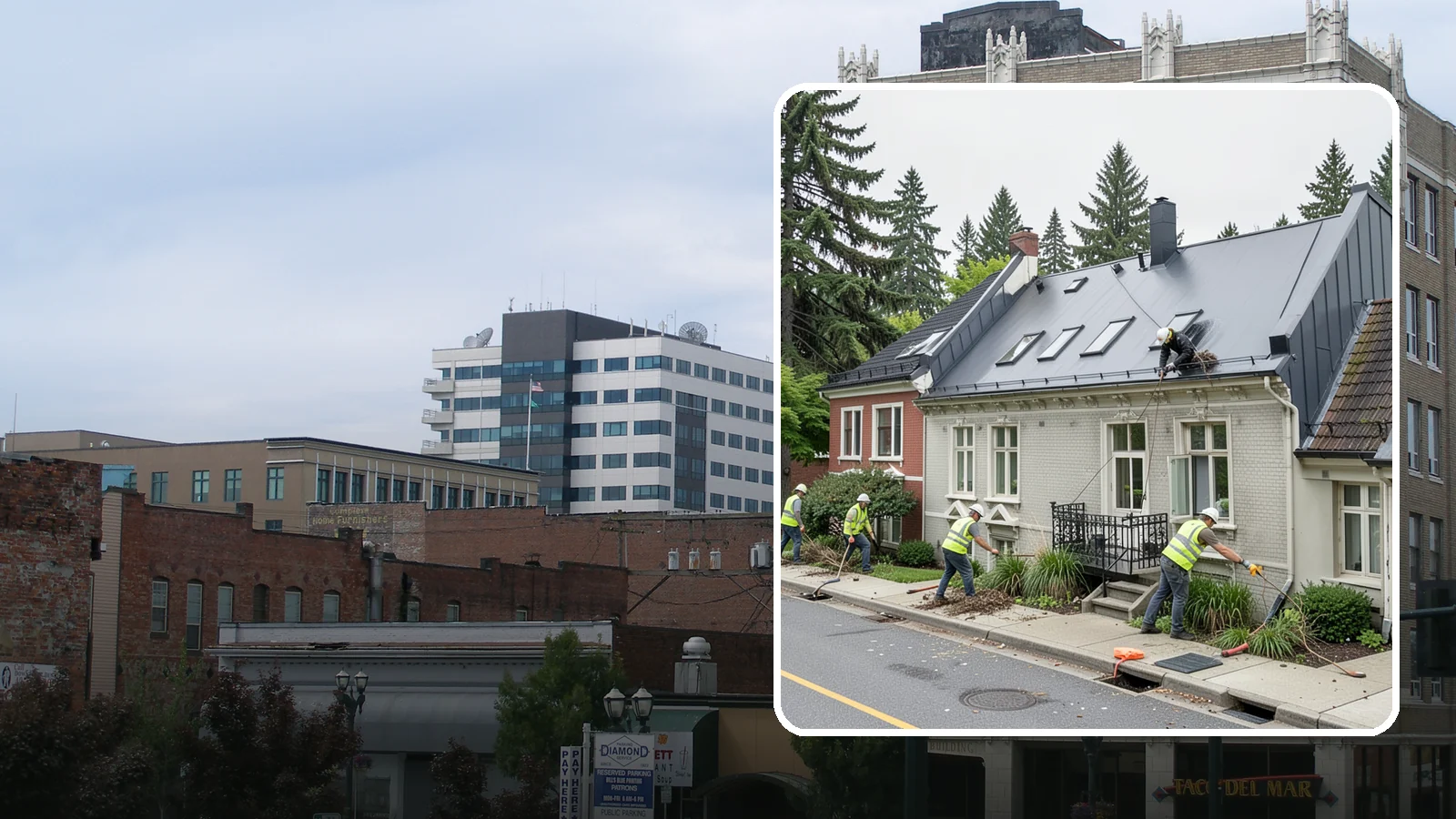 Gutter Cleaning in Everett, Snohomish County, WA - Street gutter cleaning that removes accumulated debris to keep runoff moving to catch basins and inlets.