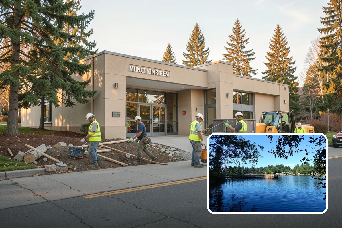 Gutter Cleaning in Federal Way, King County, WA - Keeps runoff flowing to inlets and prevents intersection flooding