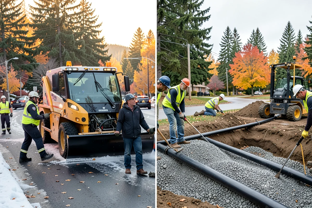 Gutter Cleaning in Gig Harbor, Pierce County, WA - Map gutter routes and set cleaning frequency by leaf and sediment load