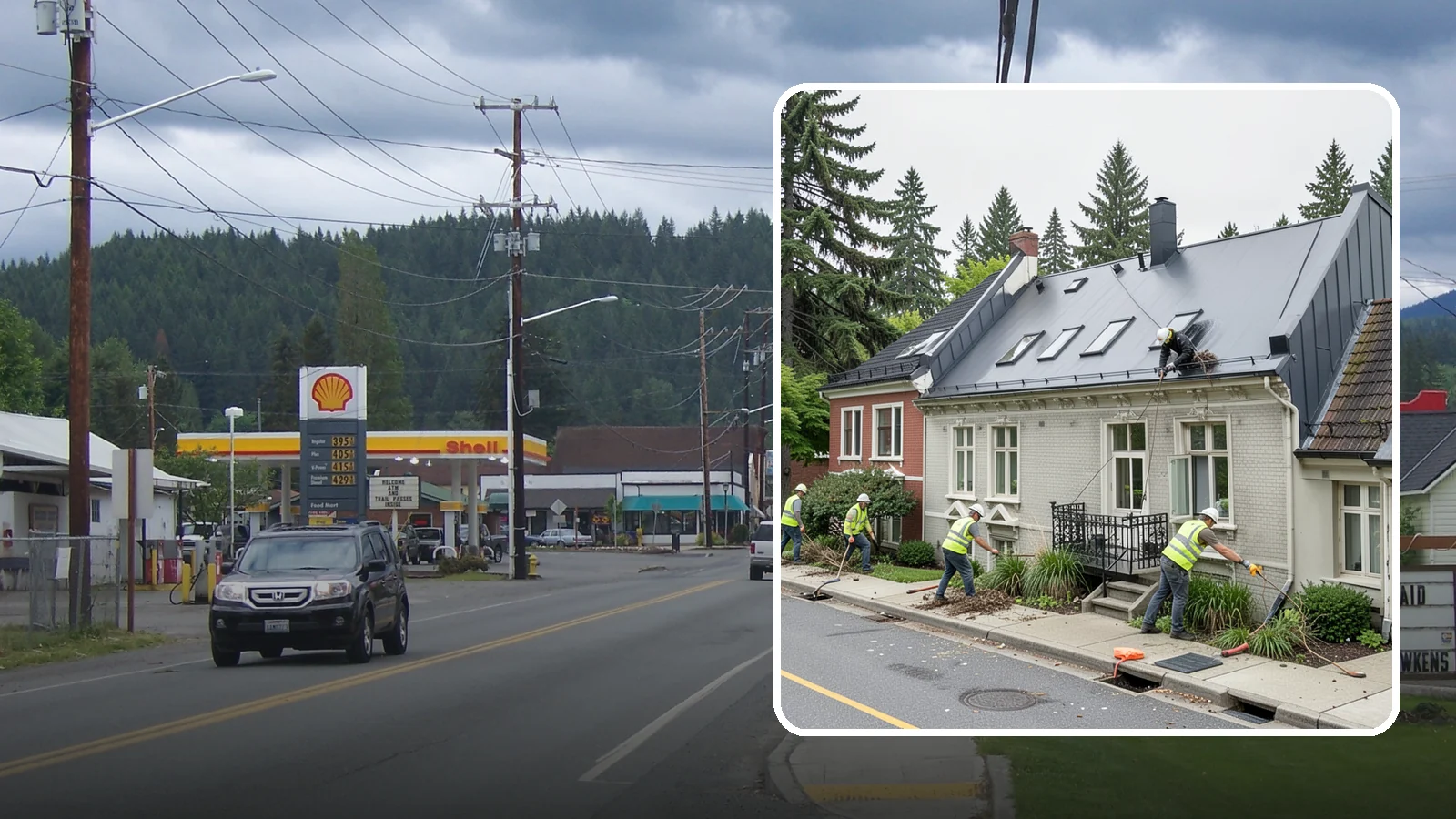 Gutter Cleaning in Granite Falls, Snohomish County, WA - Street gutter cleaning that removes accumulated debris to keep runoff moving to catch basins and inlets.