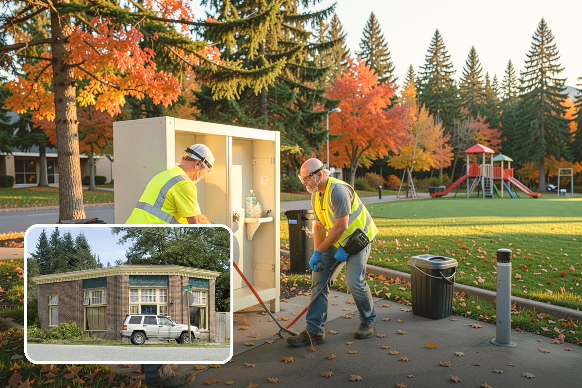 Gutter Cleaning in Hamilton, Skagit County, WA - Keeps runoff flowing to inlets and prevents intersection flooding