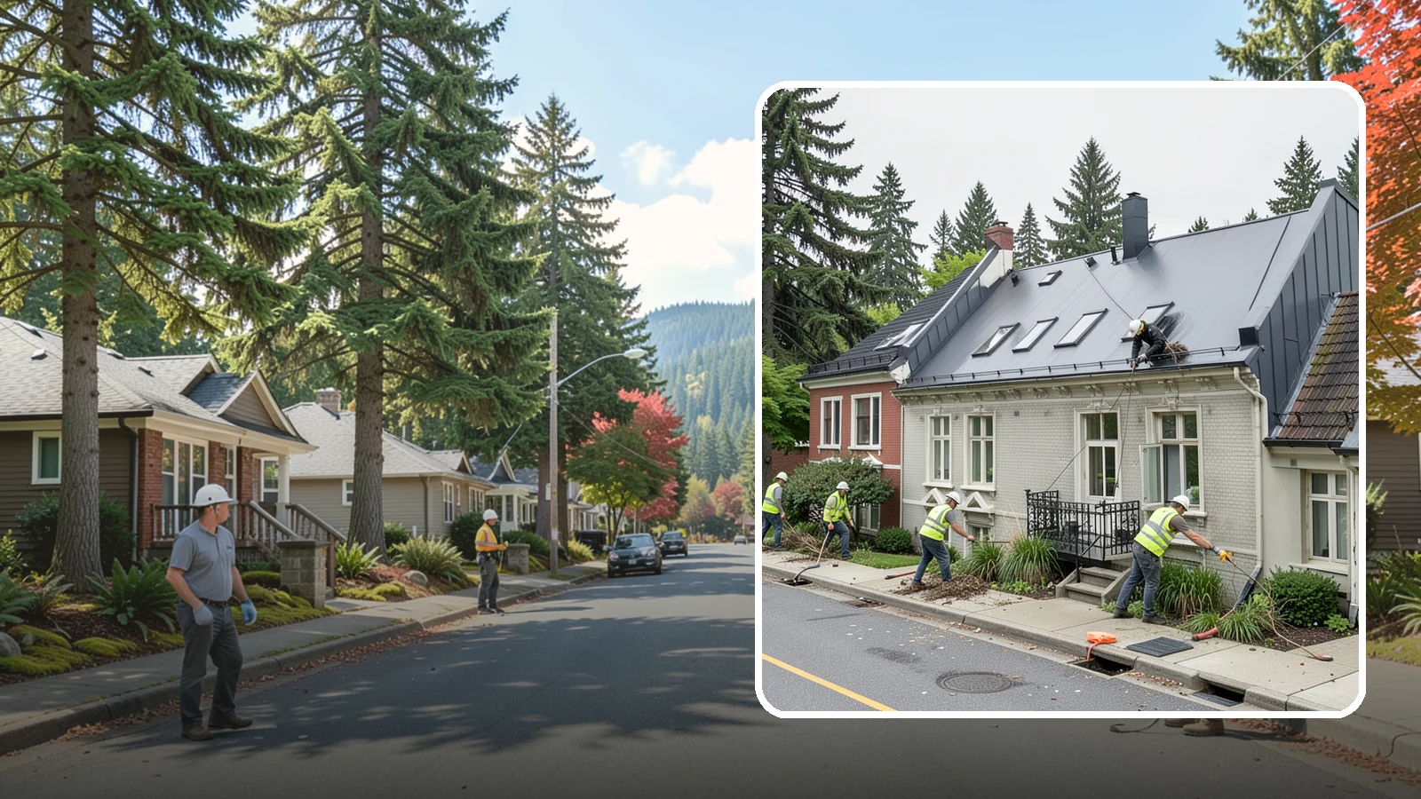 Gutter Cleaning in Hunts Point, King County, WA - Street gutter cleaning that removes accumulated debris to keep runoff moving to catch basins and inlets.