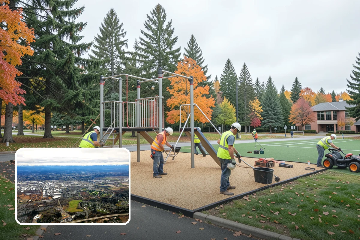 Gutter Cleaning in Kent, King County, WA - Keeps runoff flowing to inlets and prevents intersection flooding