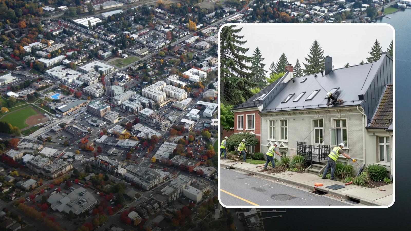Gutter Cleaning in Kirkland, King County, WA - Street gutter cleaning that removes accumulated debris to keep runoff moving to catch basins and inlets.