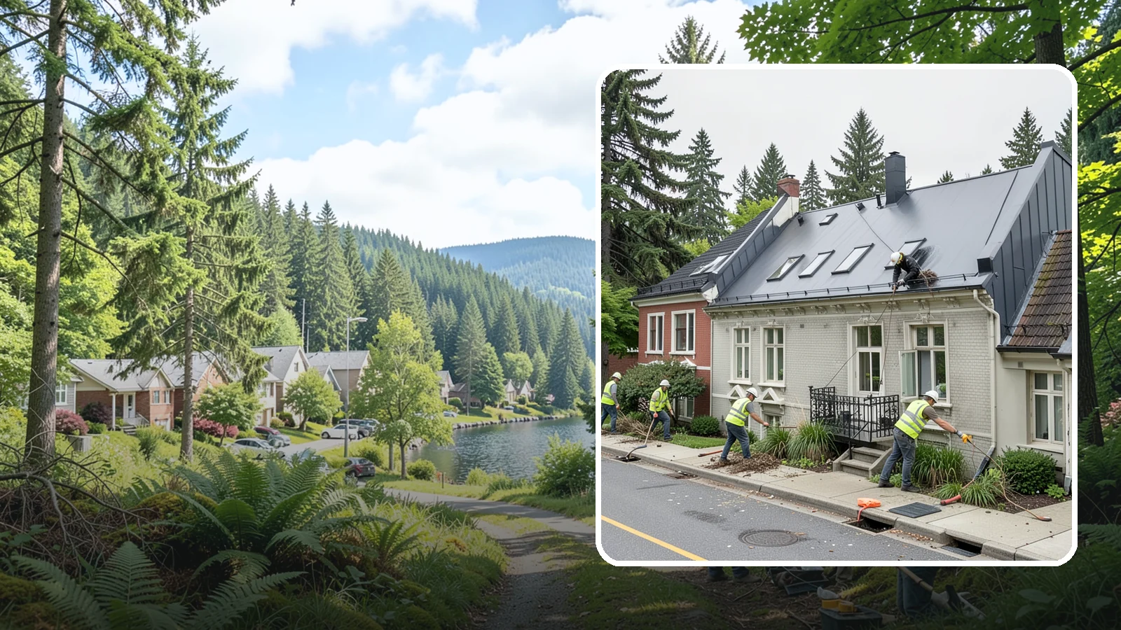 Gutter Cleaning in Lake Forest Park, King County, WA - Street gutter cleaning that removes accumulated debris to keep runoff moving to catch basins and inlets.