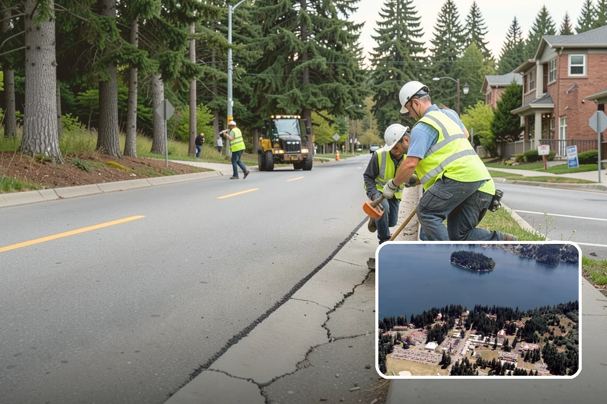 Gutter Cleaning in Lakewood, Pierce County, WA - Keeps runoff flowing to inlets and prevents intersection flooding