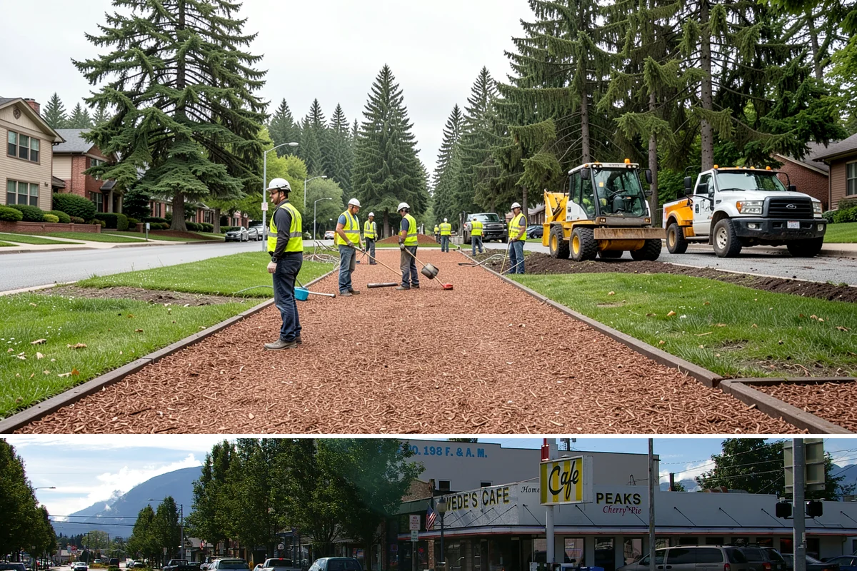 Gutter Cleaning in North Bend, King County, WA - Gutter cleaning demand peaks from October through December during Western Washington's heavy leaf drop and sustained rain, with...
