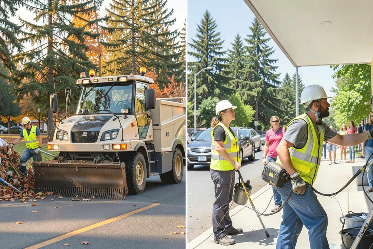Gutter Cleaning in Ruston, Pierce County, WA - Map gutter routes and set cleaning frequency by leaf and sediment load
