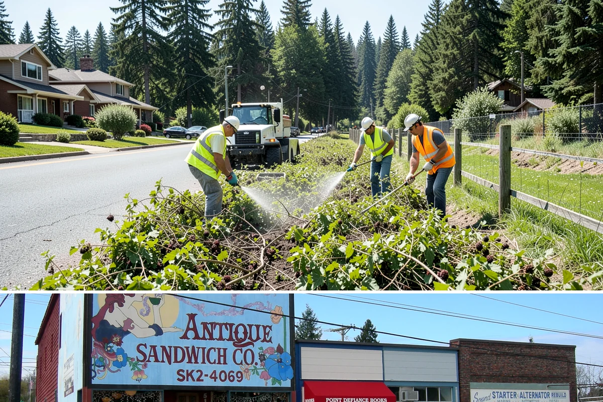 Gutter Cleaning in Ruston, Pierce County, WA - Gutter cleaning demand peaks from October through December during Western Washington's heavy leaf drop and sustained rain, with...