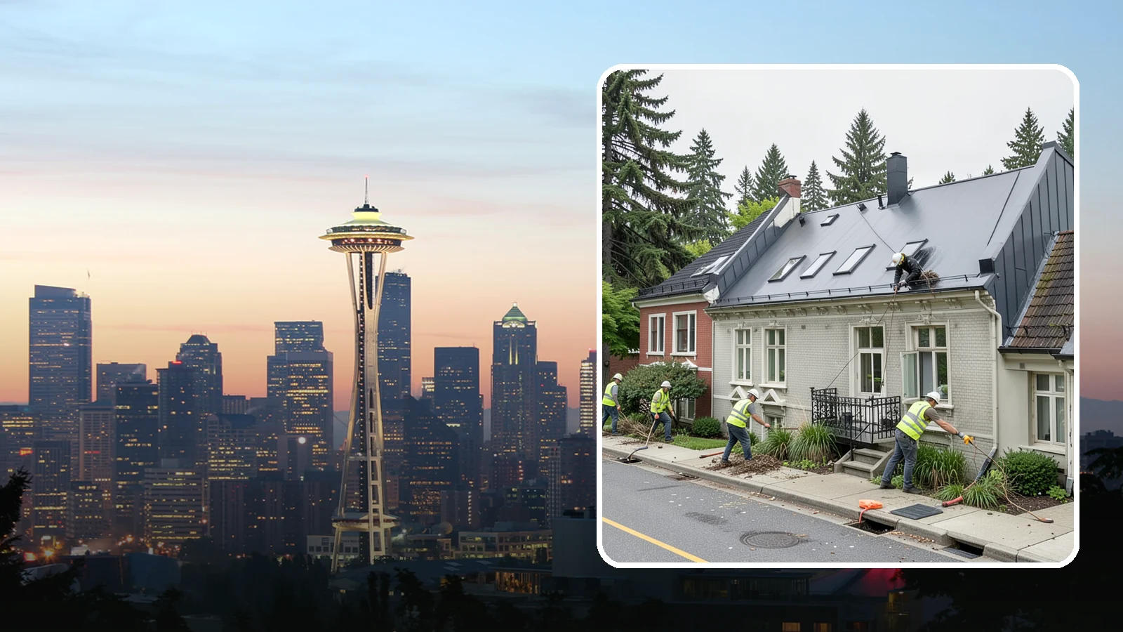 Gutter Cleaning in Seattle, King County, WA - Street gutter cleaning that removes accumulated debris to keep runoff moving to catch basins and inlets.