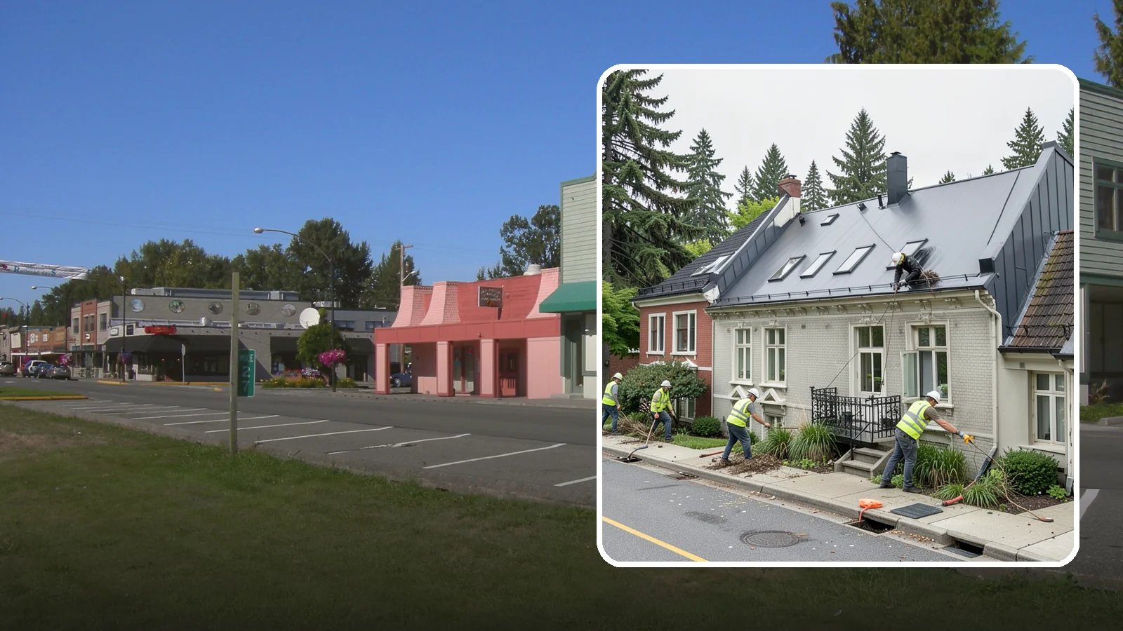 Gutter Cleaning in Snoqualmie, King County, WA - Street gutter cleaning that removes accumulated debris to keep runoff moving to catch basins and inlets.