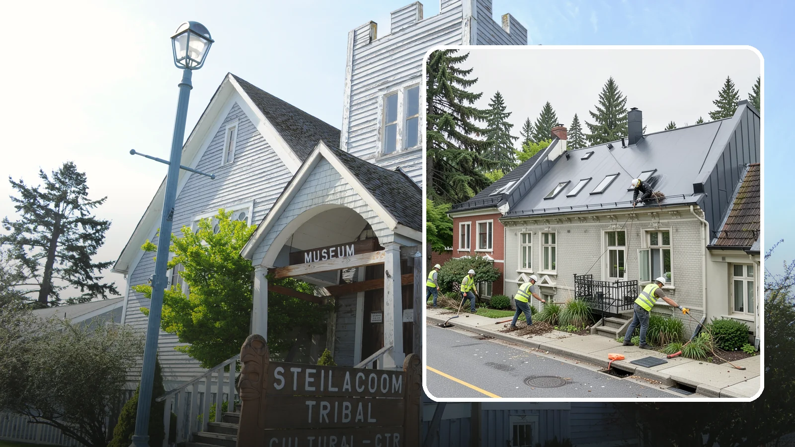 Gutter Cleaning in Steilacoom, Pierce County, WA - Street gutter cleaning that removes accumulated debris to keep runoff moving to catch basins and inlets.