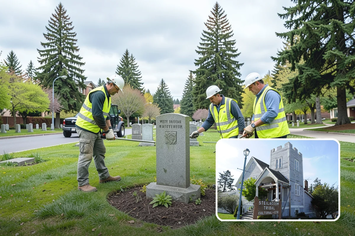 Gutter Cleaning in Steilacoom, Pierce County, WA - Keeps runoff flowing to inlets and prevents intersection flooding