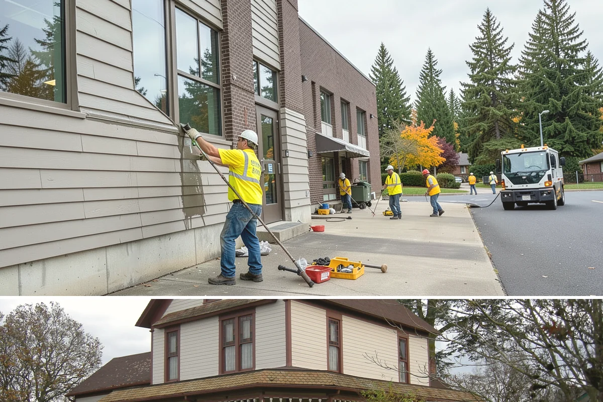 Gutter Cleaning in Sumner, Pierce County, WA - Gutter cleaning demand peaks from October through December during Western Washington's heavy leaf drop and sustained rain, with...
