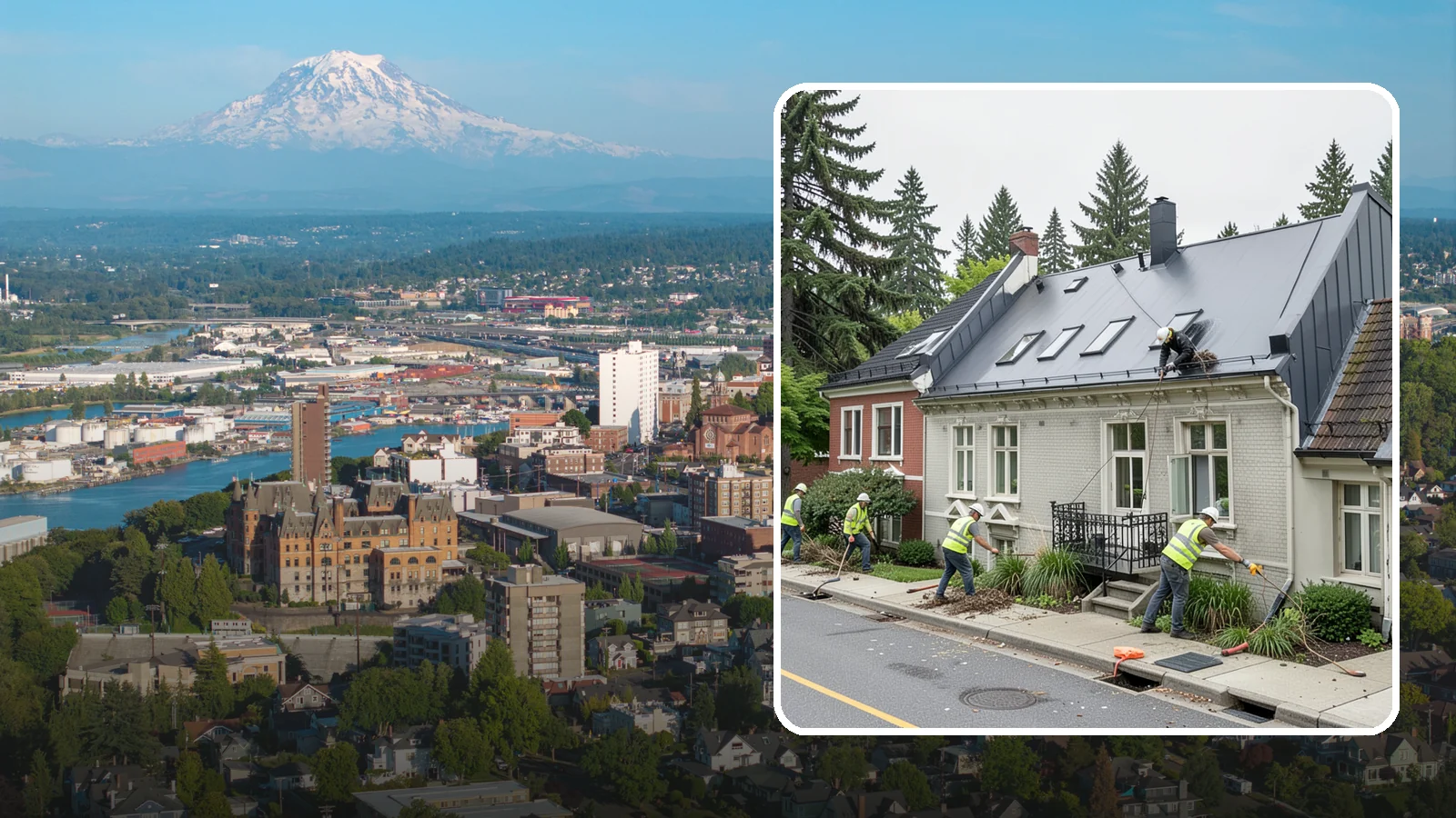 Gutter Cleaning in Tacoma, Pierce County, WA - Street gutter cleaning that removes accumulated debris to keep runoff moving to catch basins and inlets.