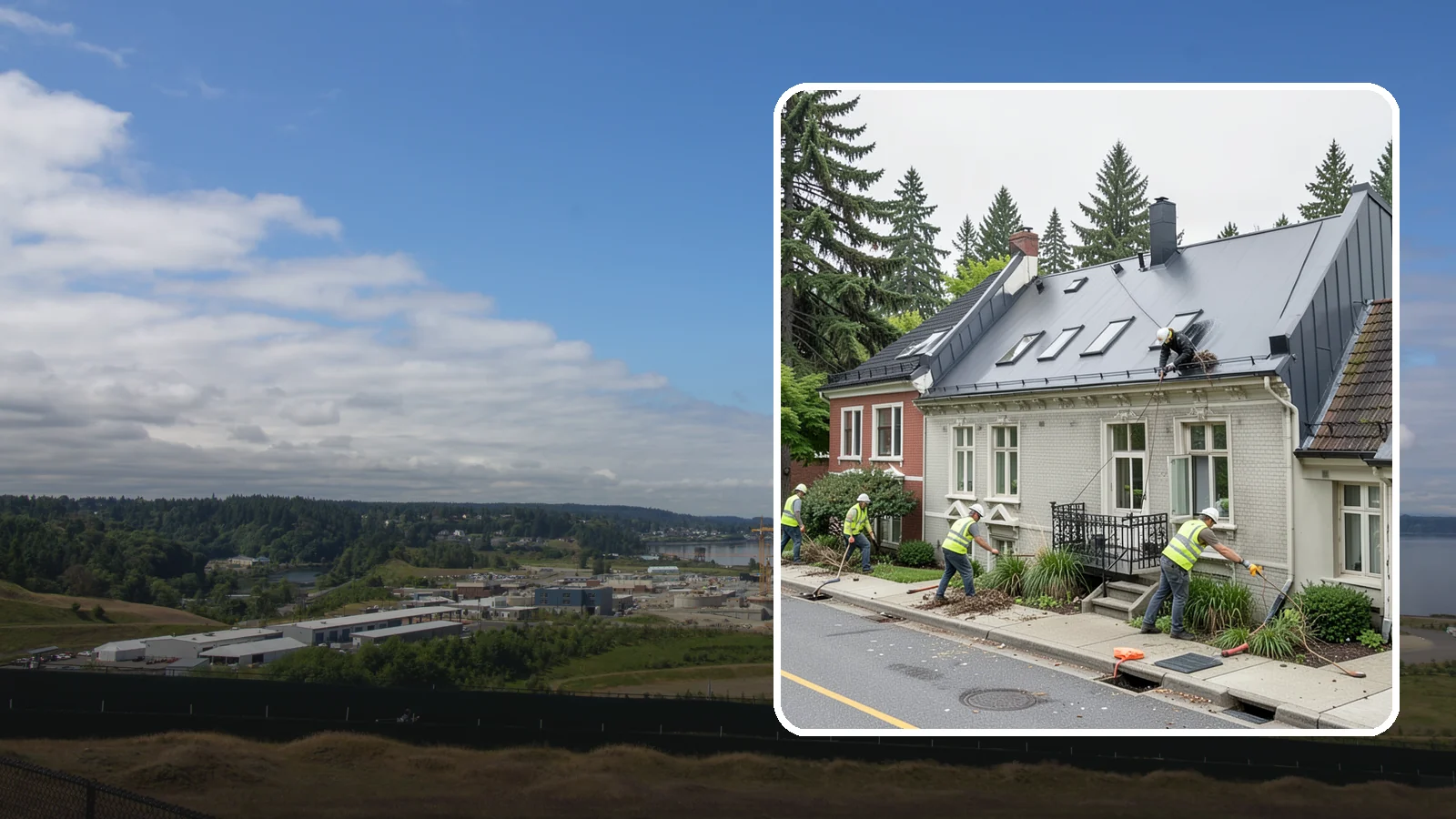 Gutter Cleaning in University Place, Pierce County, WA - Street gutter cleaning that removes accumulated debris to keep runoff moving to catch basins and inlets.