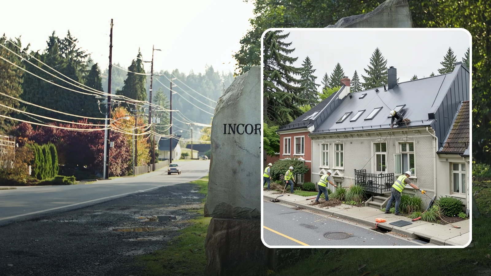 Gutter Cleaning in Wilkeson, Pierce County, WA - Street gutter cleaning that removes accumulated debris to keep runoff moving to catch basins and inlets.