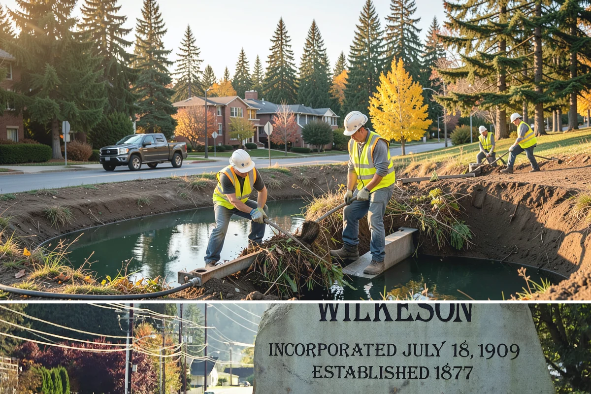 Gutter Cleaning in Wilkeson, Pierce County, WA - Gutter cleaning demand peaks from October through December during Western Washington's heavy leaf drop and sustained rain, with...