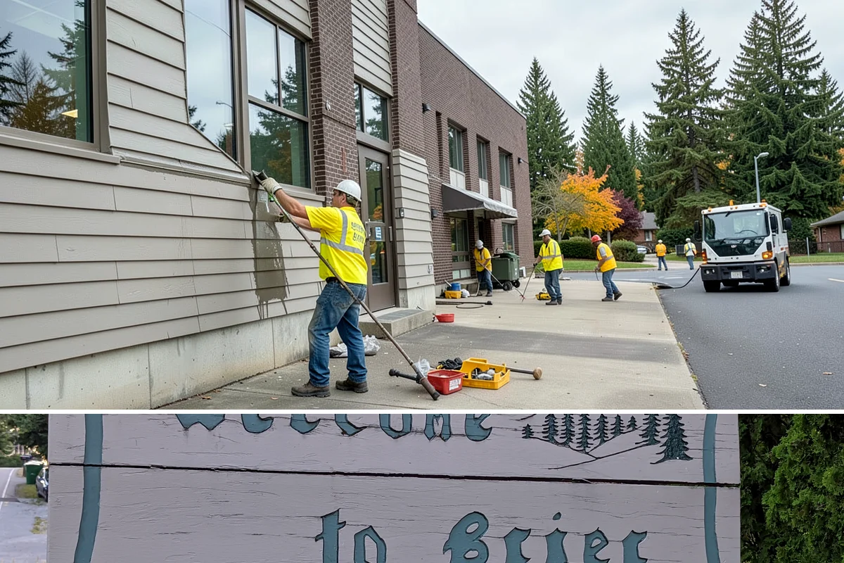 Handrail Installation in Brier, Snohomish County, WA - Handrail installation proceeds year-round, with anchoring into new concrete timed after adequate cure in drier months.