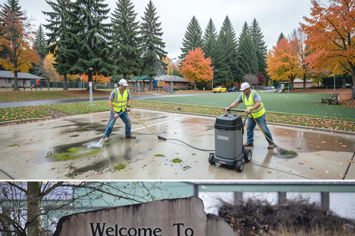 Handrail Installation in Buckley, Pierce County, WA - Handrail installation proceeds year-round, with anchoring into new concrete timed after adequate cure in drier months.