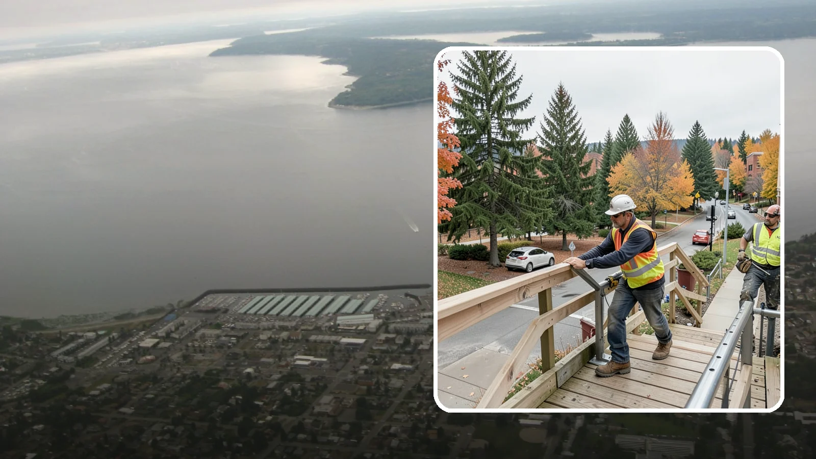 Handrail Installation in Des Moines, King County, WA - We install code-compliant handrails and guardrails at stairs, ramps, and elevated public surfaces.