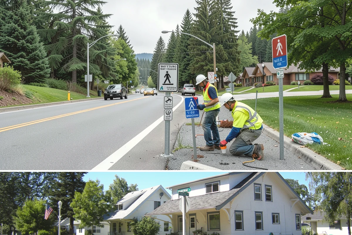 Handrail Installation in DuPont, Pierce County, WA - Handrail installation proceeds year-round, with anchoring into new concrete timed after adequate cure in drier months.
