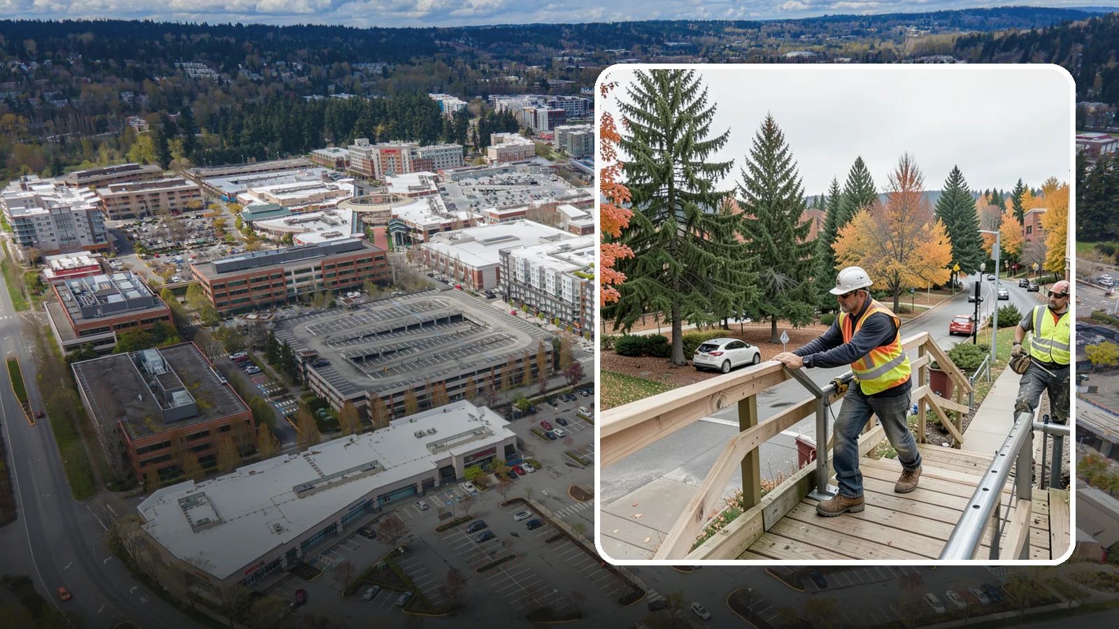 Handrail Installation in Redmond, King County, WA - We install code-compliant handrails and guardrails at stairs, ramps, and elevated public surfaces.