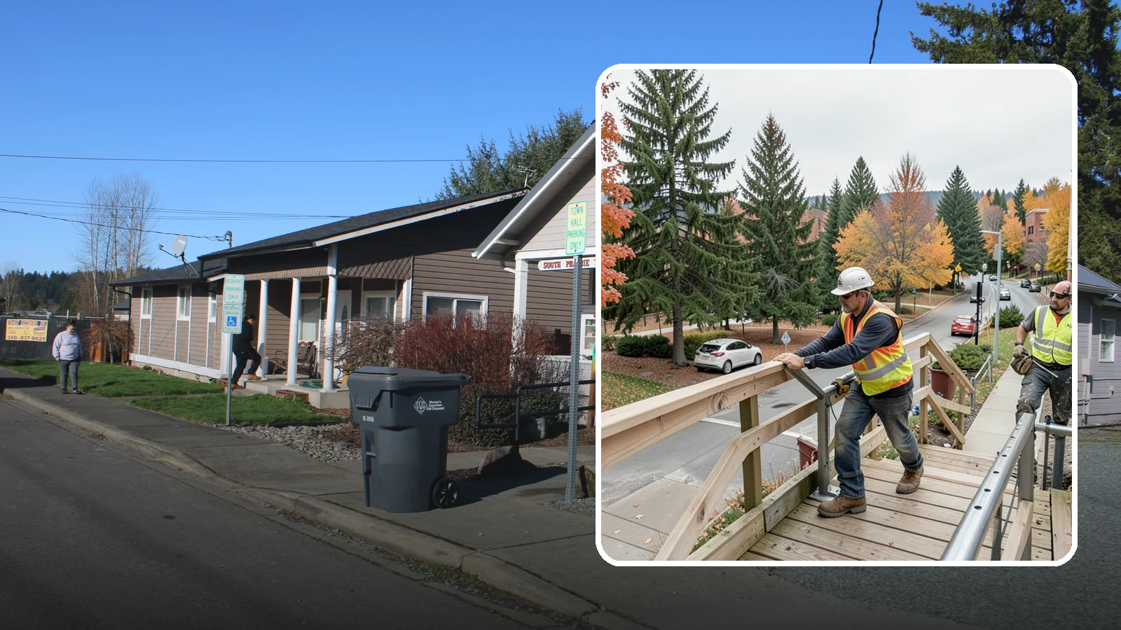Handrail Installation in South Prairie, Pierce County, WA - We install code-compliant handrails and guardrails at stairs, ramps, and elevated public surfaces.