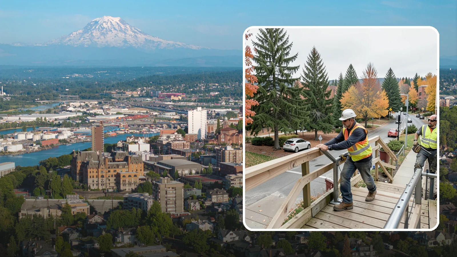 Handrail Installation in Tacoma, Pierce County, WA - We install code-compliant handrails and guardrails at stairs, ramps, and elevated public surfaces.