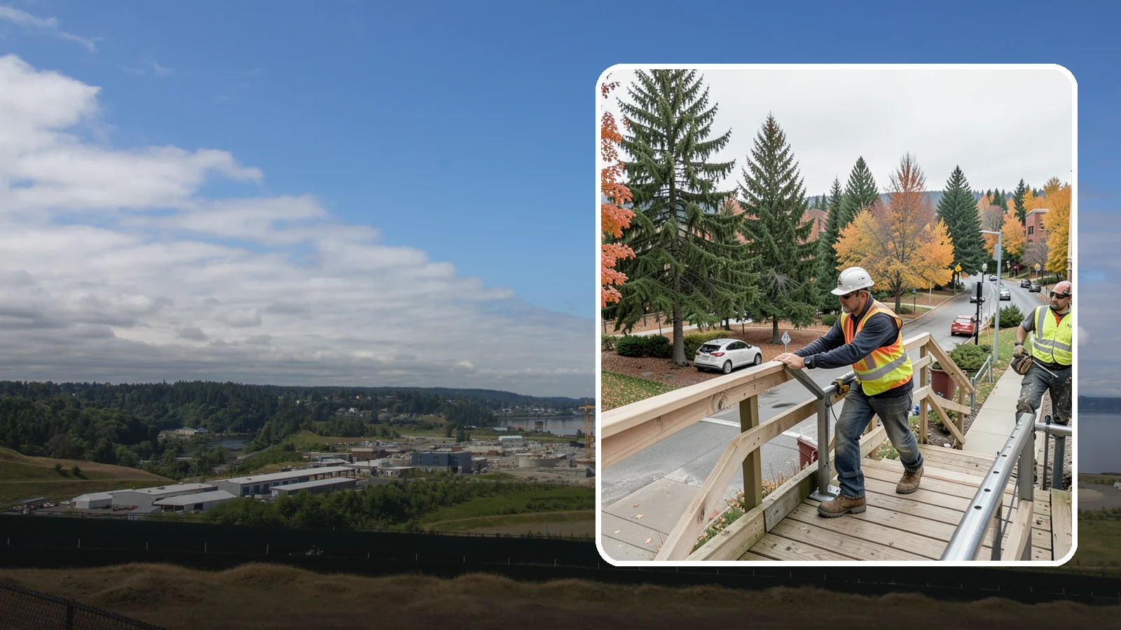 Handrail Installation in University Place, Pierce County, WA - We install code-compliant handrails and guardrails at stairs, ramps, and elevated public surfaces.