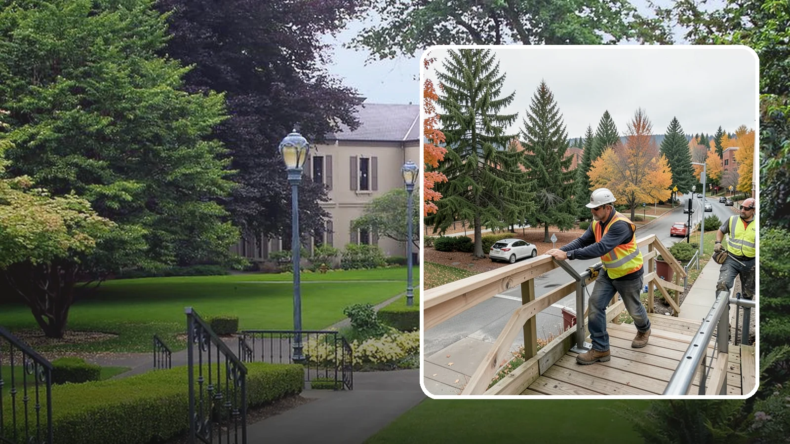 Handrail Installation in Woodinville, King County, WA - We install code-compliant handrails and guardrails at stairs, ramps, and elevated public surfaces.