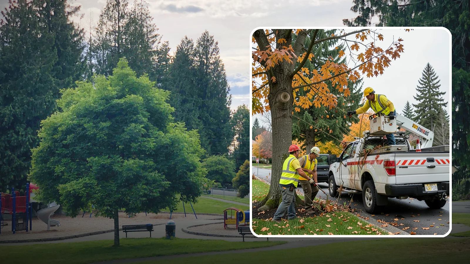 Hazard Tree Inspections in Bonney Lake, Pierce County, WA - Field inspections of suspect public trees by certified arborists to identify defects and recommend mitigation before failure...